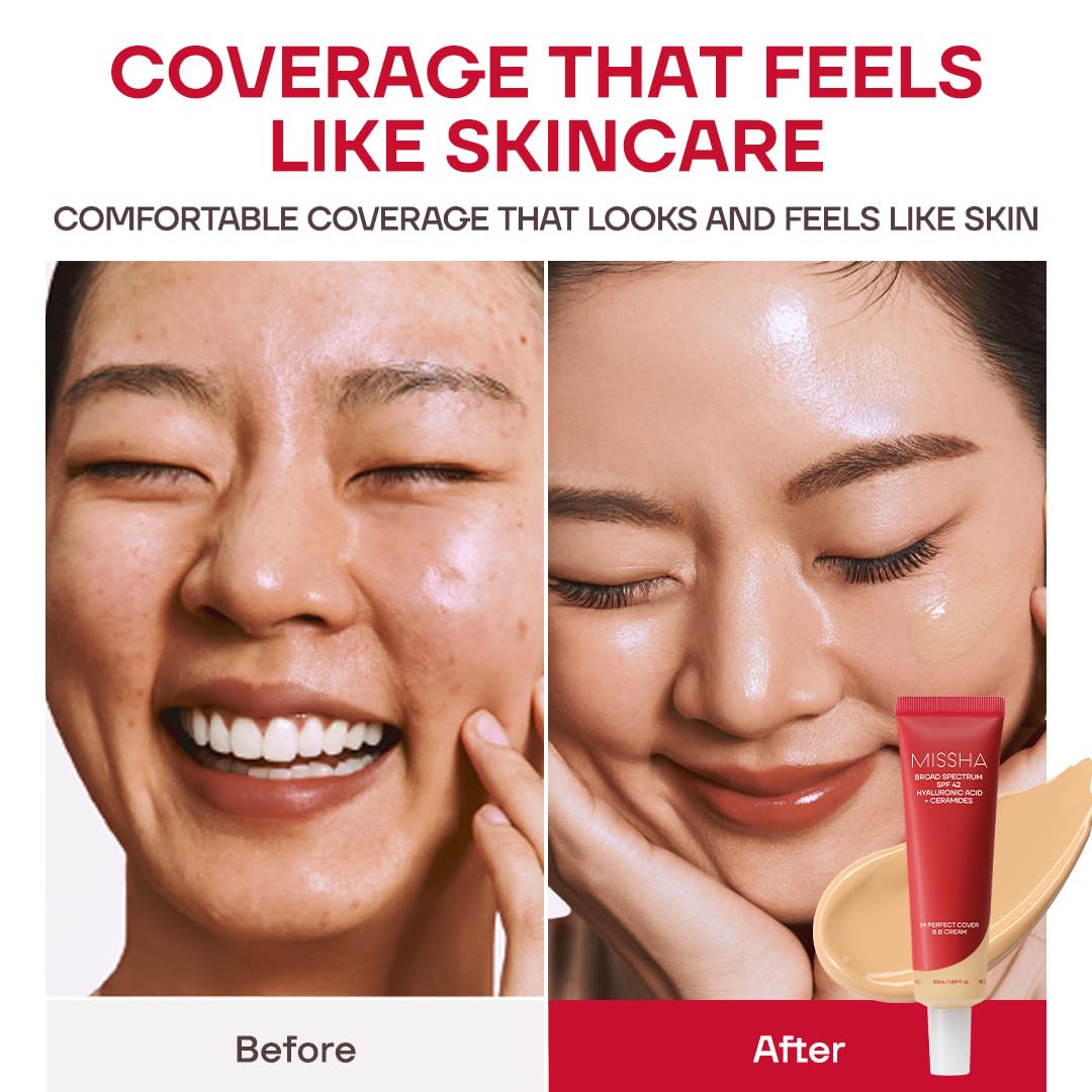 MISSHA M Perfect Cover BB Cream No.25 Warm Beige application