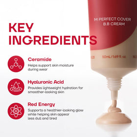 MISSHA M Perfect Cover BB Cream No.33 Tan with makeup tools
