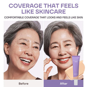 MISSHA M Perfect Cover Serum BB Cream No.19 Ivory with makeup brush