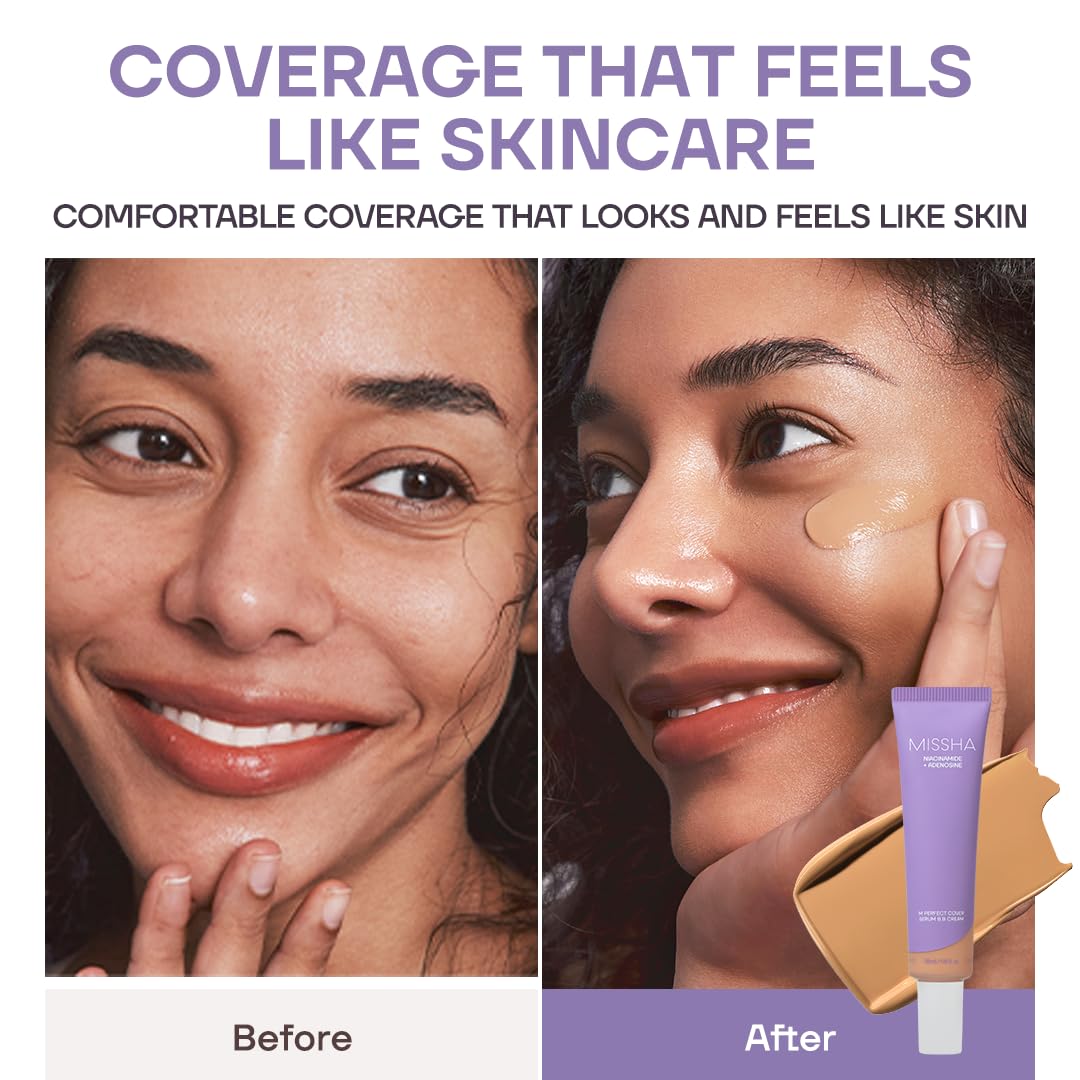 MISSHA M Perfect Cover Serum BB Cream No.33 Tan 50g on skin
