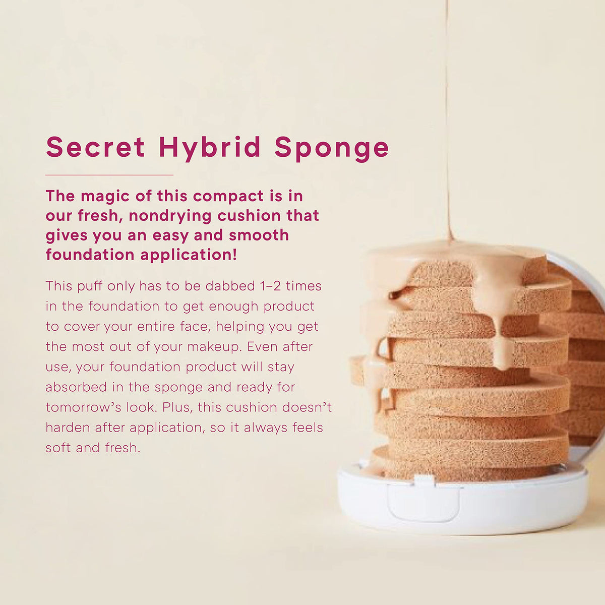 MISSHA Magic Cushion Foundation No.23 Natural Beige application on skin