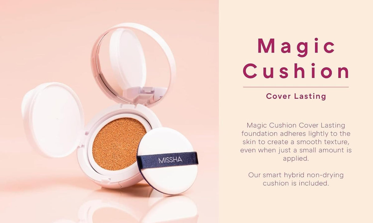 MISSHA Magic Cushion Foundation showcasing the Magic Sponge Hybrid applicator