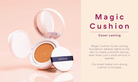 MISSHA Magic Cushion Foundation showcasing the Magic Sponge Hybrid applicator