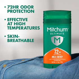 Mitchum 72H Odor Protection Antiperspirant Deodorant Bold Energy back view
