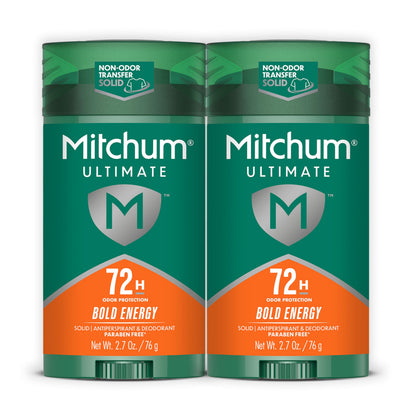 Mitchum 72H Odor Protection Antiperspirant Deodorant Bold Energy front view