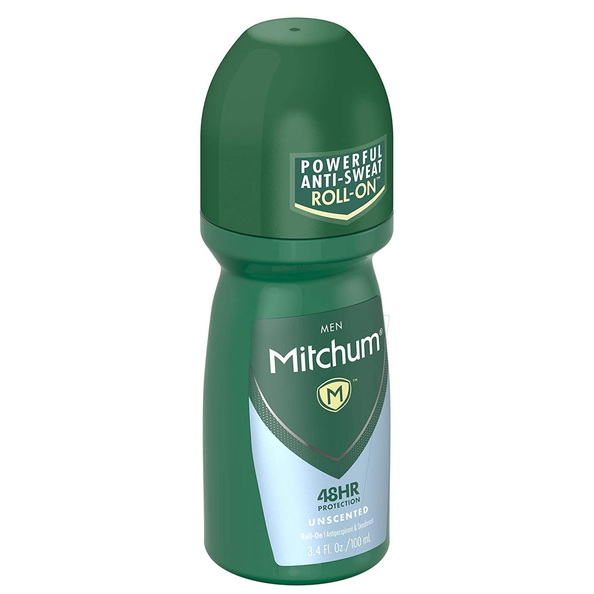 Mitchum Anti-Perspirant Roll-On side view showing applicator