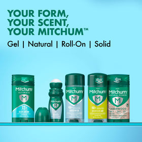 Mitchum Antiperspirant Deodorant in bathroom setting
