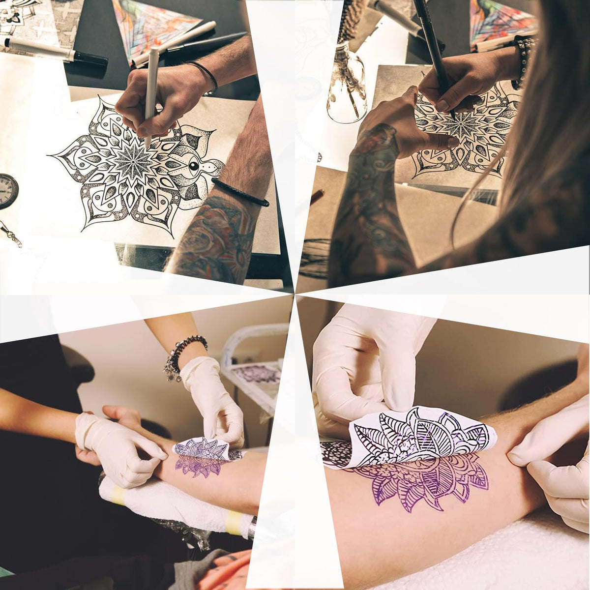 Miuxia Tattoo Transfer Paper sheets spread out for use