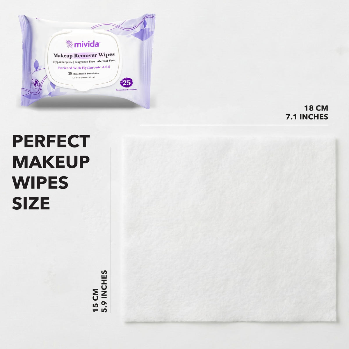 mivida Makeup Remover Wipes in a bathroom setting