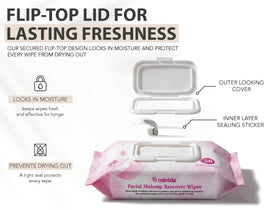 mivida makeup remover wipes open with visible wipes