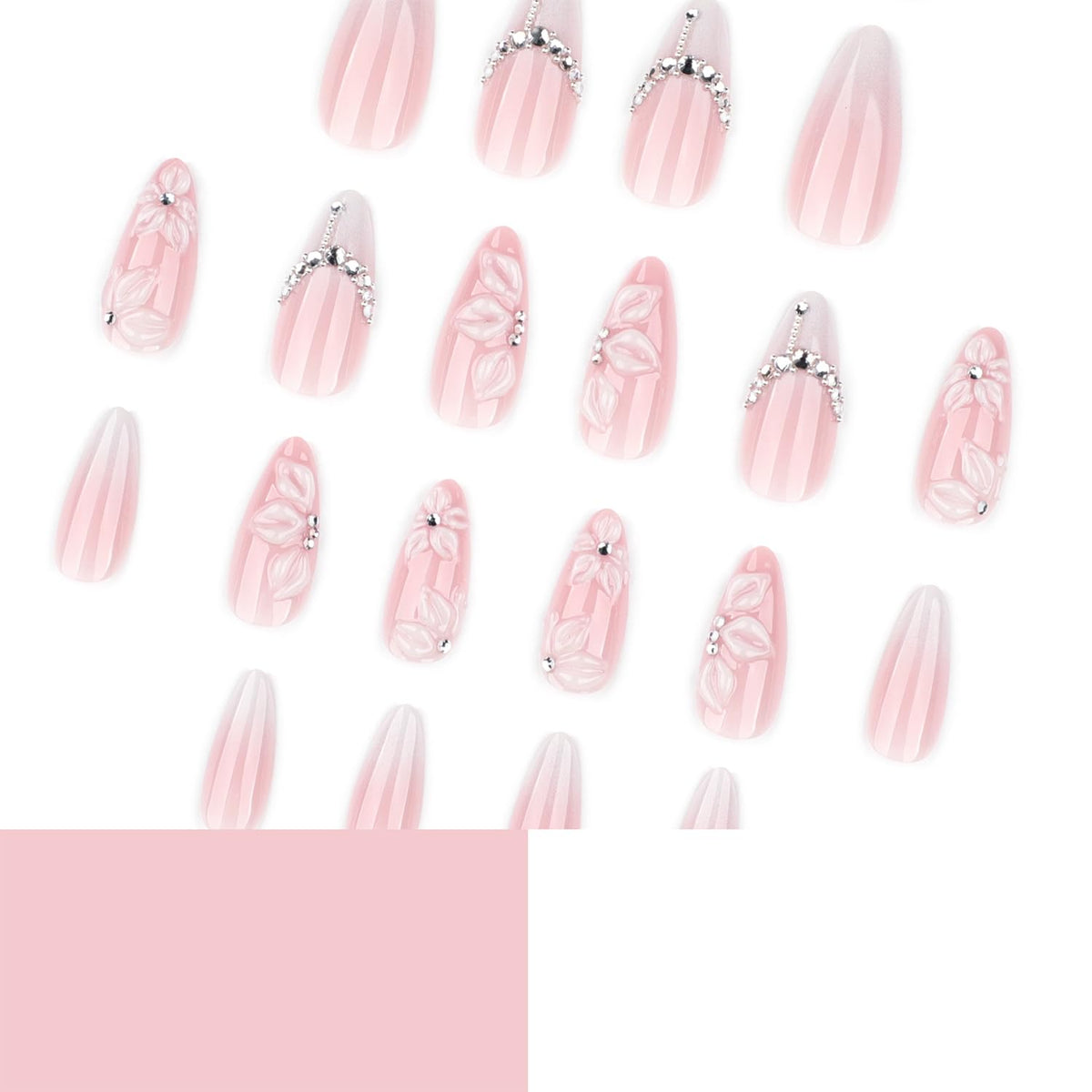 Mivota Press On Nails applied on fingers showcasing elegant design