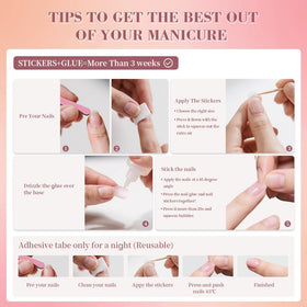 Mivota Press On Nails showing different sizes included in the set