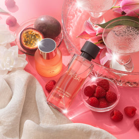 MIX:BAR Sparkling Hibiscus Hair + Body Mist 5oz with hibiscus flowers