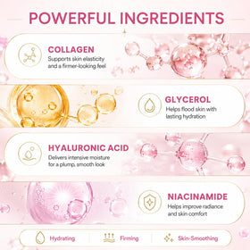 MIXAROLA Collagen Glow Up Mask 2.0 application on skin