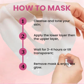 MIXAROLA Collagen Glow Up Mask 2.0 in use on a model