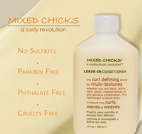 Mixed Chicks Curl Defining Leave-In Conditioner 10 fl oz with product texture