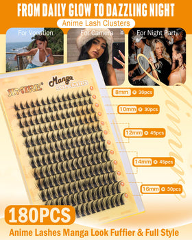 Mixed-length lash clusters in various sizes from JIMIRE