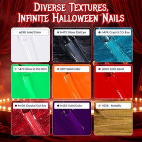 Mixed rhinestones included in beetles Halloween nail art set
