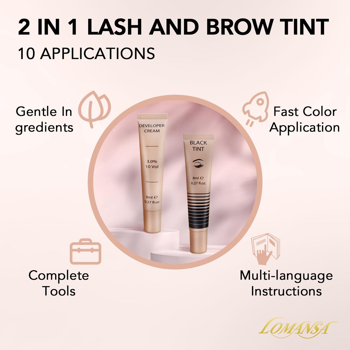Mixing brush and stirring tool from Lomansa kit