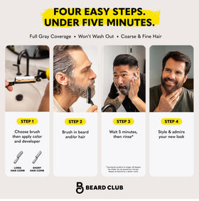 Mixing color and developer for The Beard Club beard dye