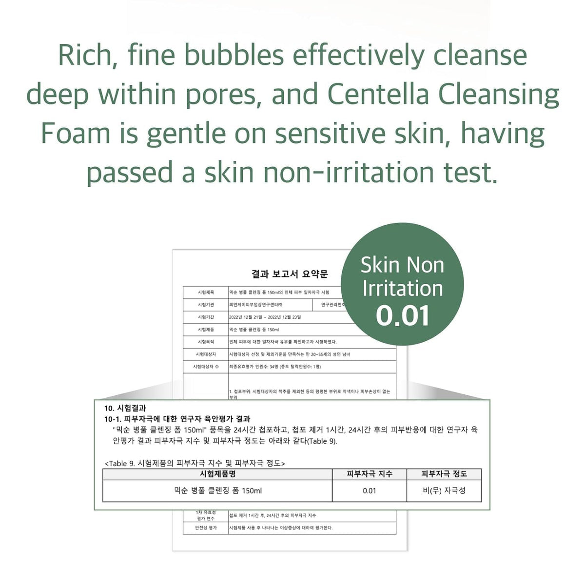 mixsoon Centella Cleansing Foam usage instructions