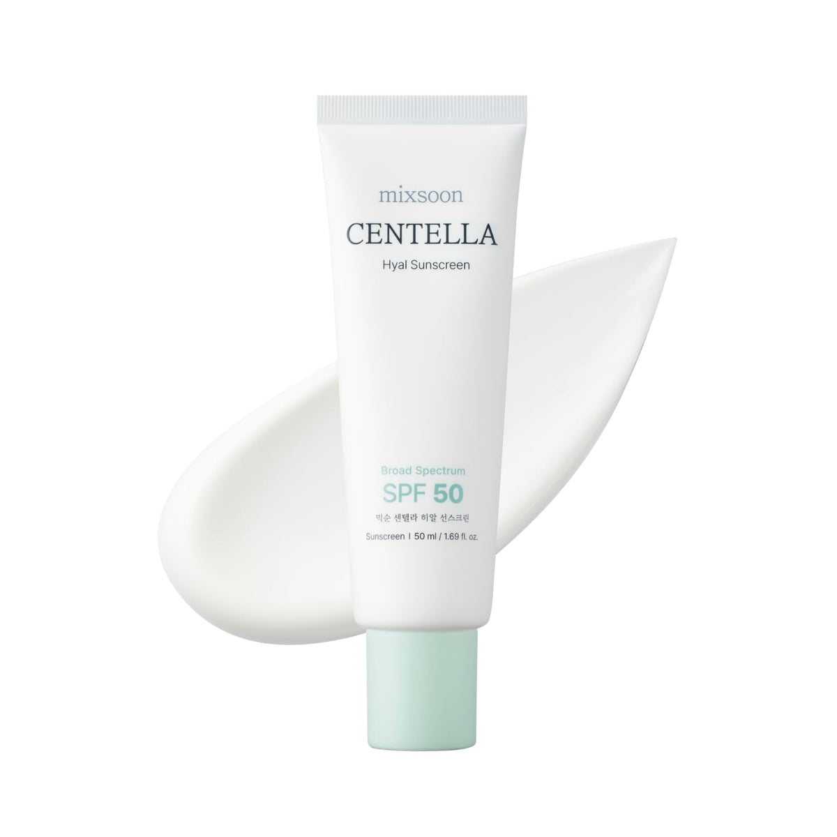 mixsoon Centella Hyal Sunscreen 50ml front view with matte finish