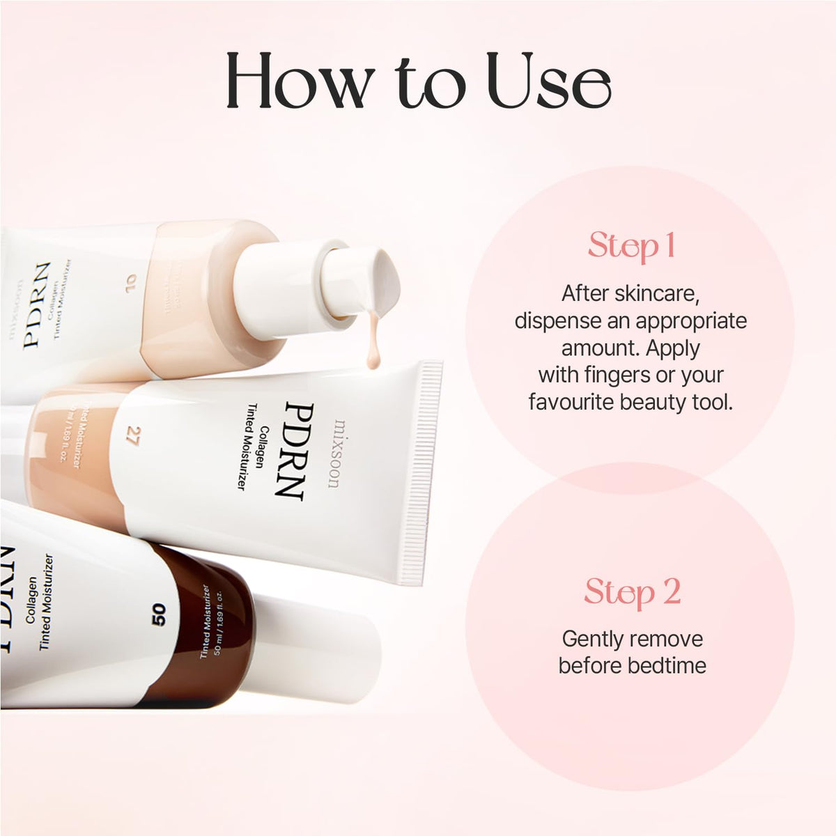 mixsoon PDRN Collagen Tinted Moisturizer on a vanity