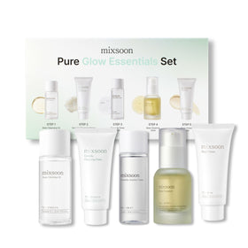 mixsoon Pure Glow Essentials Set front view with five products