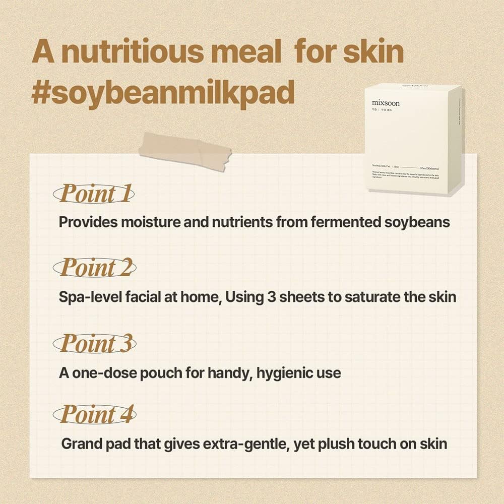 mixsoon Soybean Milk Pad with soybean fermentation extract