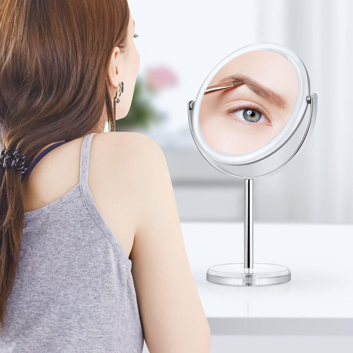 MIYADIVA 20X Magnifying Makeup Mirror assembly components