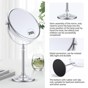 MIYADIVA 20x Magnifying Mirror in a stylish bathroom setting