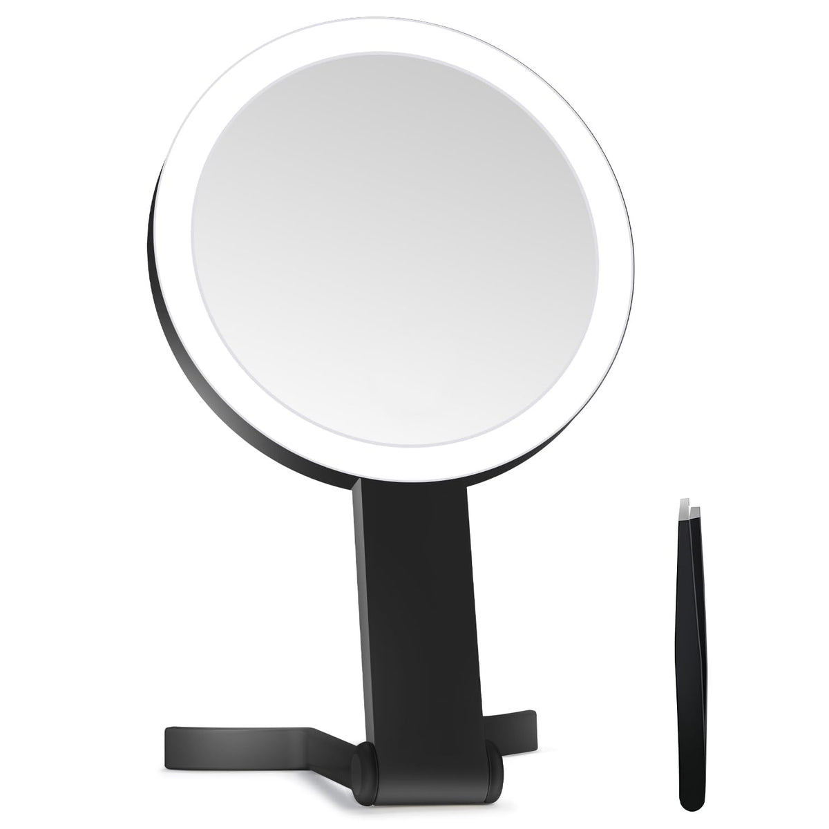 MIYADIVA Lighted Makeup Mirror front view with 30X magnification