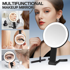 MIYADIVA Lighted Makeup Mirror hanging on a wall