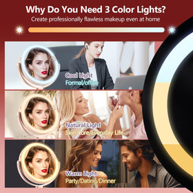 MIYADIVA Makeup Mirror 360-degree rotation feature