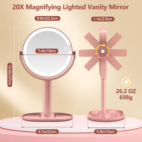 MIYADIVA Makeup Mirror close-up of LED lights