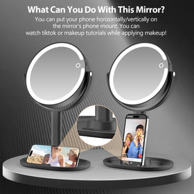 MIYADIVA Makeup Mirror in use for makeup application