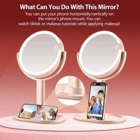MIYADIVA Makeup Mirror in use for makeup application