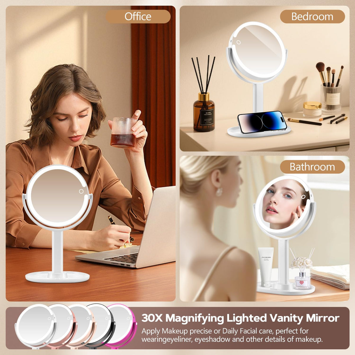 MIYADIVA Makeup Mirror packaging and product details