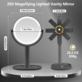 MIYADIVA Makeup Mirror with 80 LED lights on