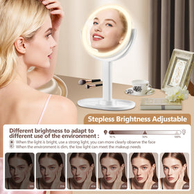 MIYADIVA Makeup Mirror with adjustable brightness settings