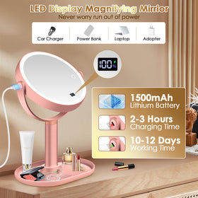 MIYADIVA Travel Makeup Mirror 360-degree adjustable angle