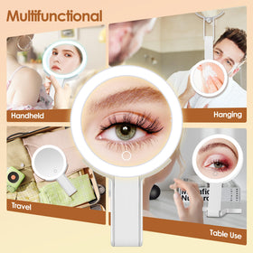 MIYADIVA Travel Makeup Mirror in a compact travel bag
