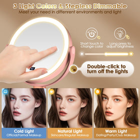 MIYADIVA Travel Makeup Mirror in organizer bag