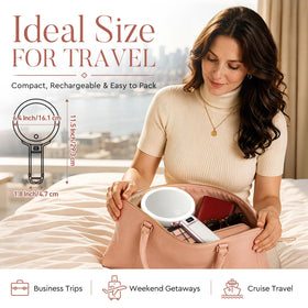 MIYADIVA Travel Makeup Mirror in rose gold design