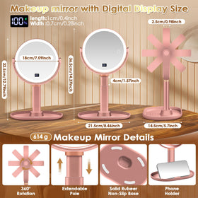 MIYADIVA Travel Makeup Mirror with included tweezer