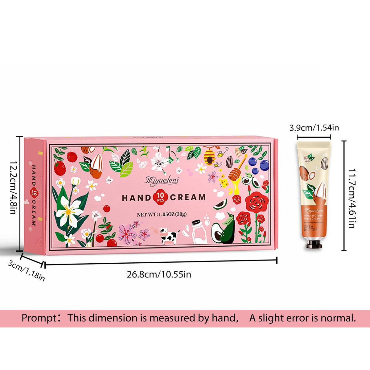 MIYUELENI hand cream set with packaging details
