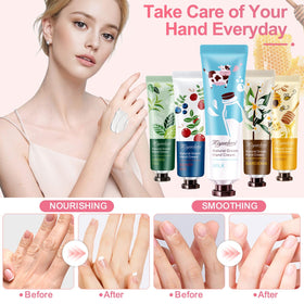 MIYUELENI hand cream tubes arranged in a gift box