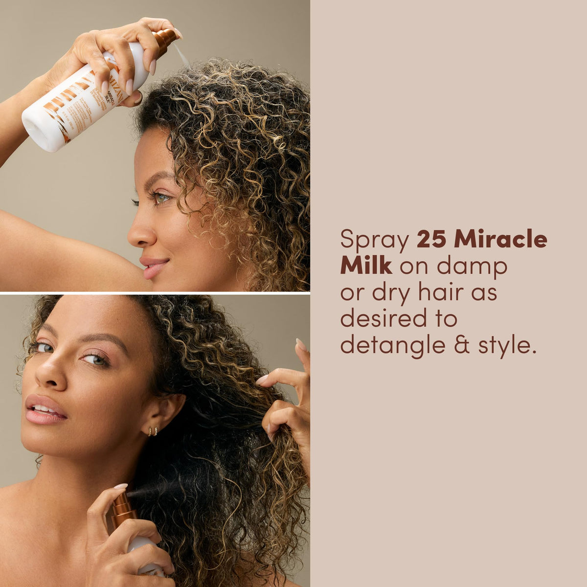 Mizani 25 Miracle Milk Leave-in Conditioner 8.5 fl oz lifestyle scene