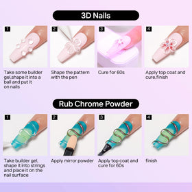 MIZHSE 30g 3D Gel Nail Art Clear Sculpting Gel in a nail art setup