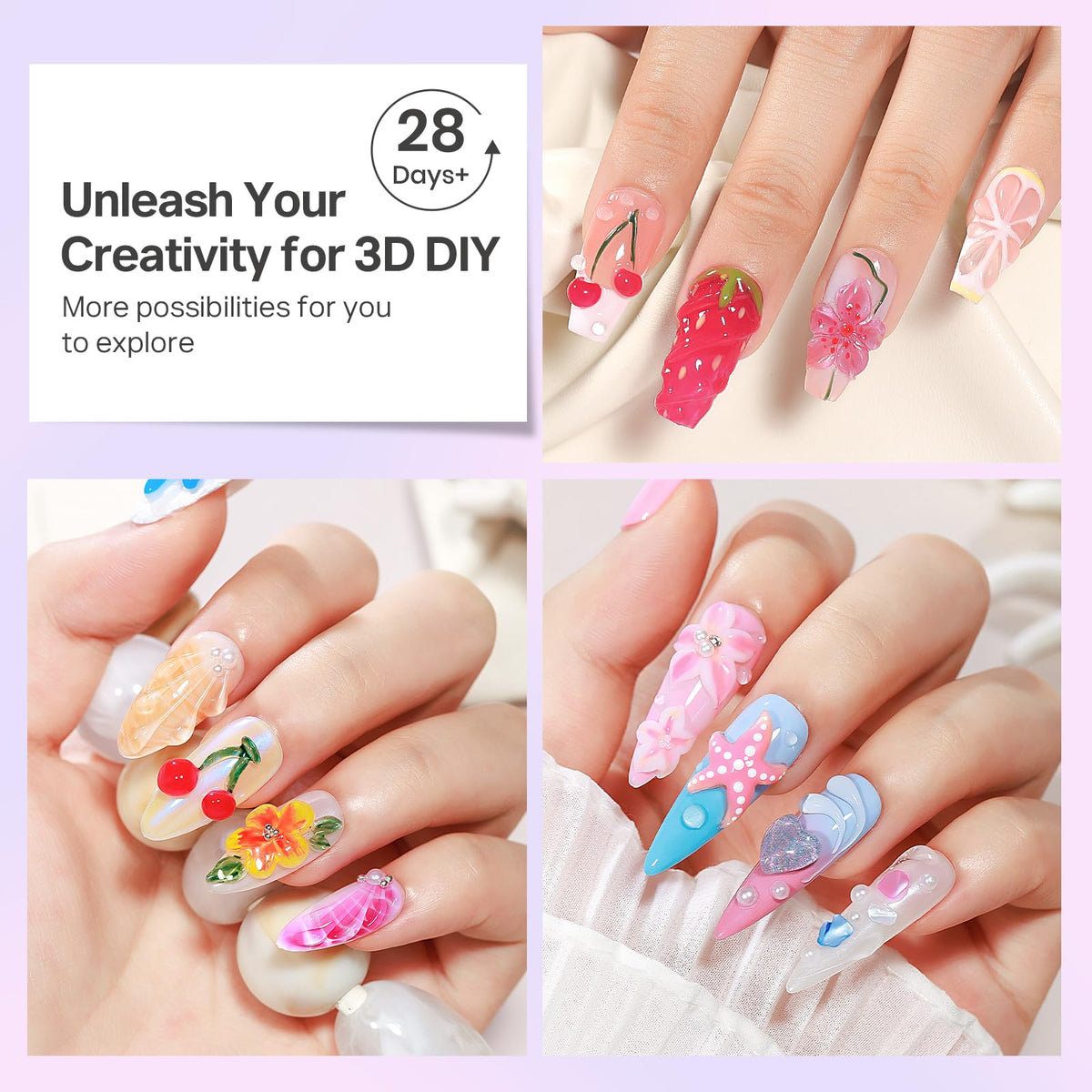 MIZHSE 30g 3D Gel Nail Art Clear Sculpting Gel packaging